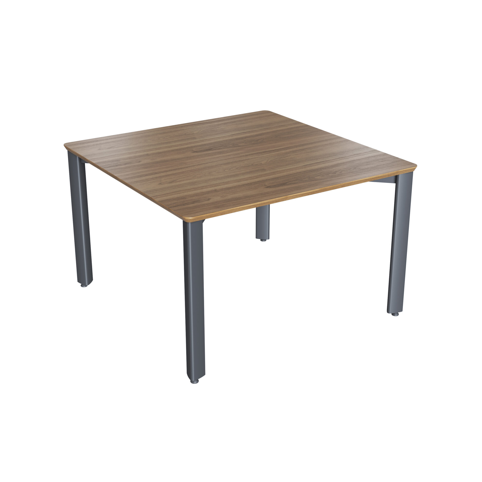 49 - FI MESA DE JANTAR QUADRADA TRÍADE - 1200 X 1200 X 750 - Titanio_FreijoNat - Tampo_Alta